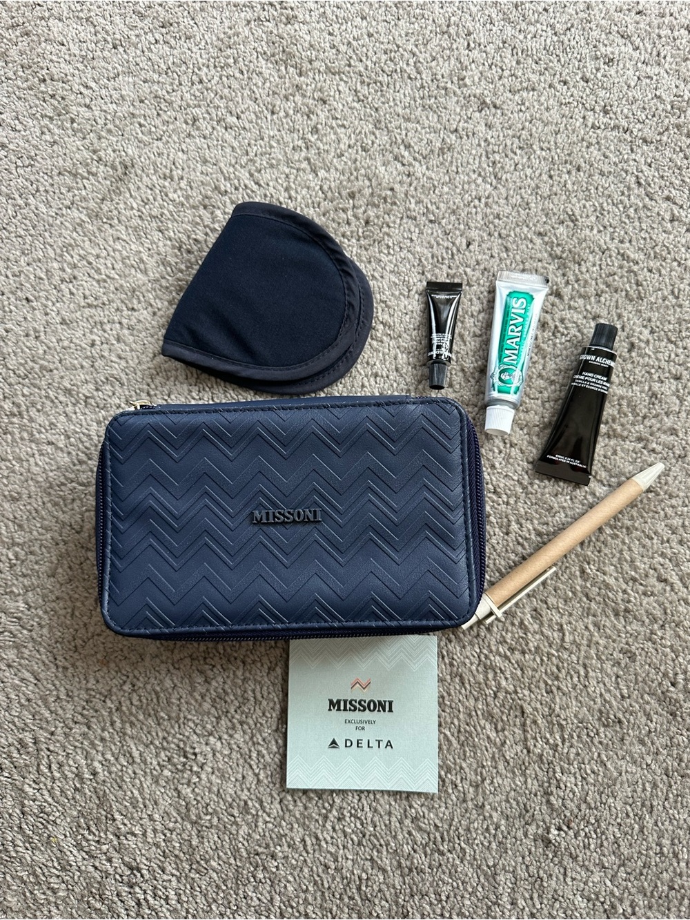 Missoni Exclusive Delta One Travel Pouch Blue Wave Zipper Ltd Edition